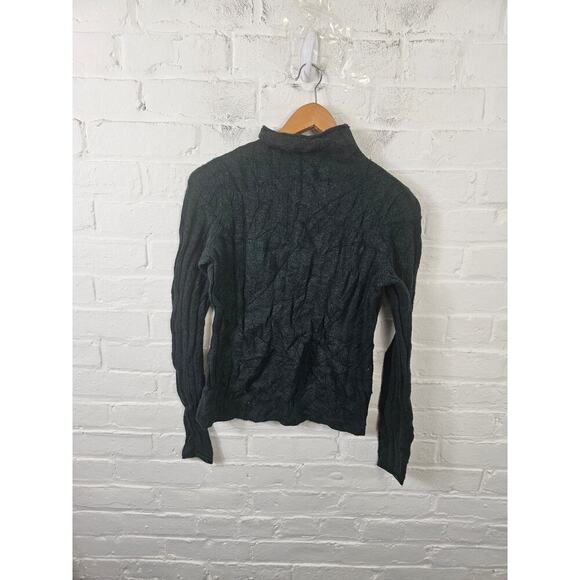 Madewell Women's Ribbed Knit Pullover Sweater Long Sleeve Black Size Small - Picture 1 of 5